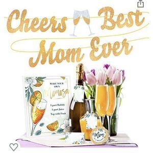 Mother's Day Bubbly Bar Decoration Pack - 12 Piece Set - Brand New
